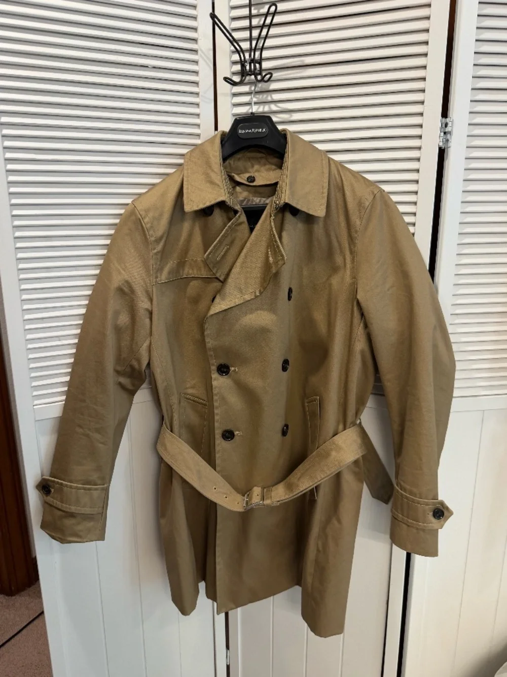 Men’s Banana Republic Trench Coat Cotton Shell, Removable Lining